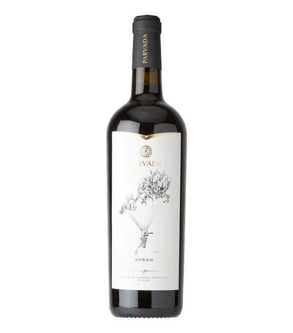 Botella de Vino tinto Syrah Parvada, Mexico, 750 ml