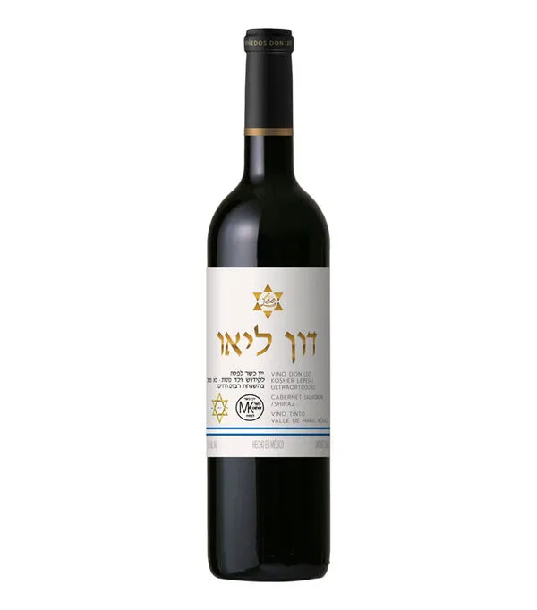 Botella de Vino tinto Cabernet Sauvignon Kosher Lepesaj, México, 750 ml