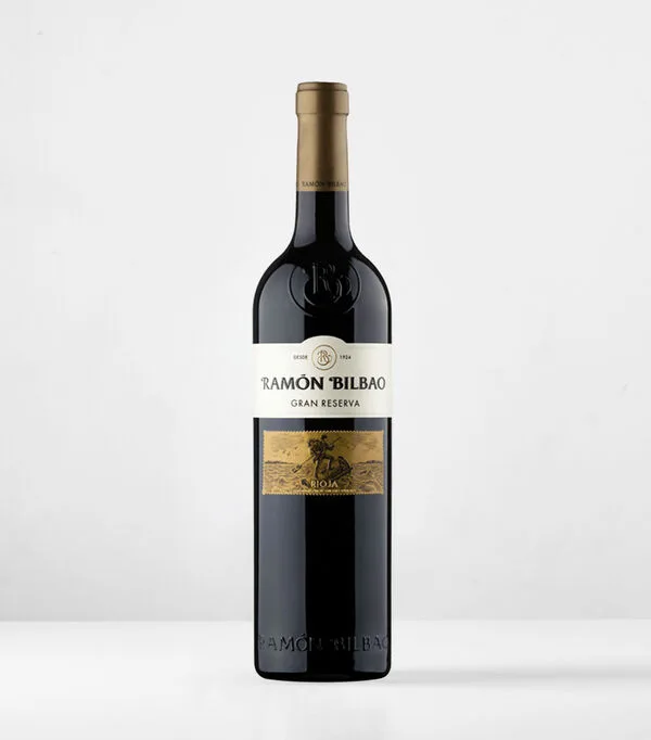 Botella de Vino tinto tempranillo Ramón Bilbao Gran Reserva, España, 750 ml
