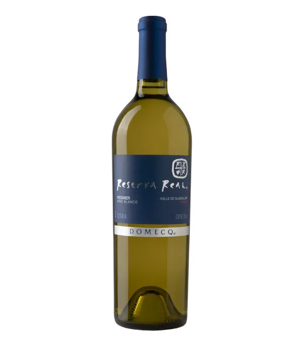 Botella de Vino blanco Viognier Reserva Real 2022, México, 750 ml