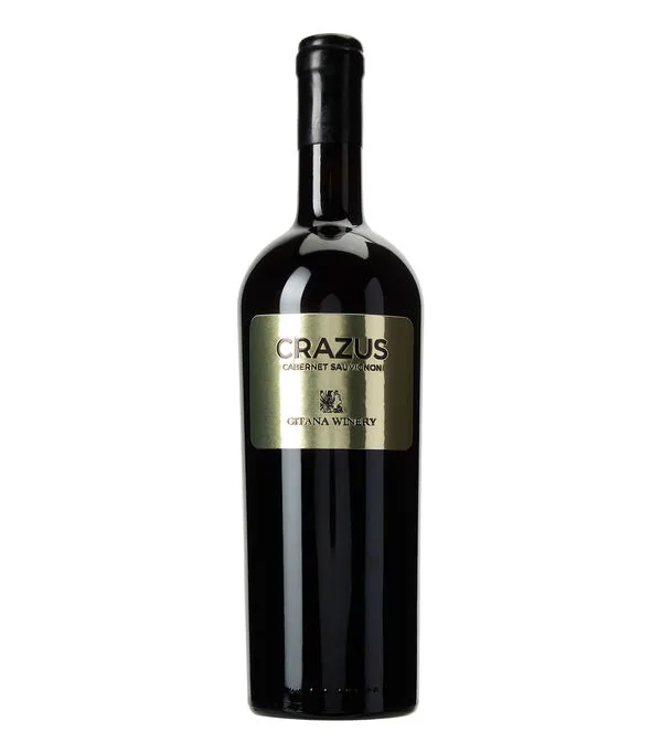 Botella de Vino tinto Cabernet Sauvignon Crazus 2018, Moldova, 750 ml