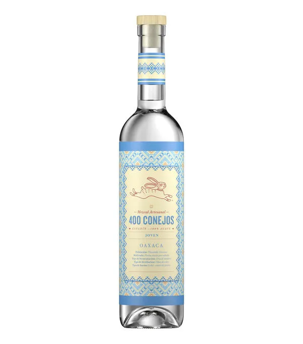 Botella de Mezcal Artesanal 400 Conejos, 700 ml