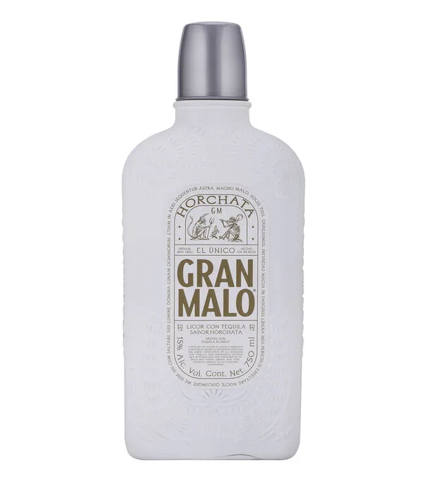 Botella de Licor con Tequila Gran Malo Horchata, 750 ml