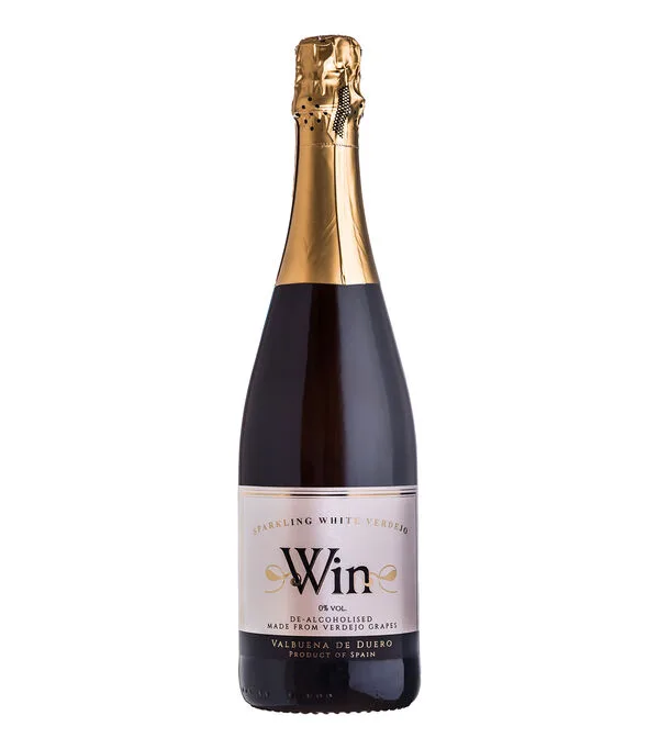 Botella de Vino Espumoso Blanco Verdejo Sin Alcohol, Win, España, 750 ml