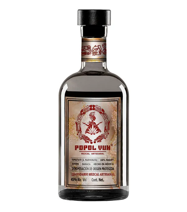 Botella de Mezcal Artesanal Popol Vuh, 750 ml