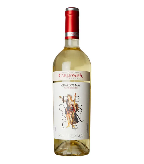 Botella de Vino blanco seco Chardonnay Renaissance, 750 ml