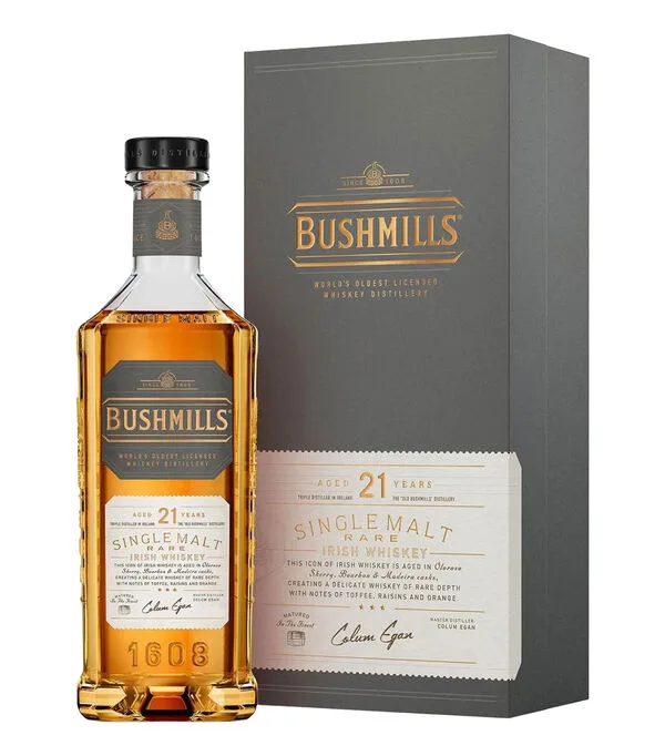 Botella de Whisky Bushmills 21 Anos, 750 ml