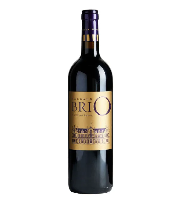Botella de Vino tinto ensamble BriO de Cantenac Brown Margaux, Francia, 750 ml
