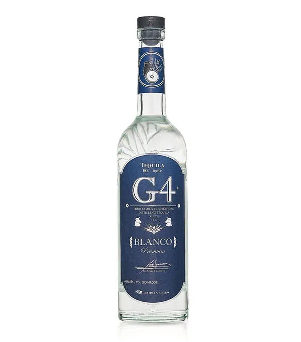 Botella de Tequila blanco G4, 750 ml