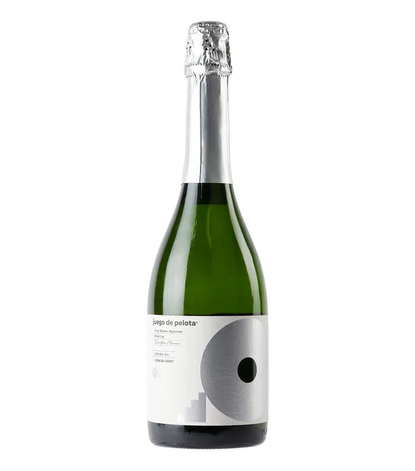 Botella de Vino Blanco Espumoso Riesling Juego De Pelota 08, México, 750 ml