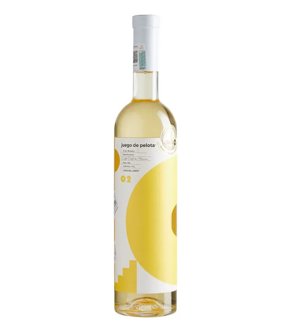 Botella de Vino blanco Chardonnay Juego de pelota 2021, México, 750 ml