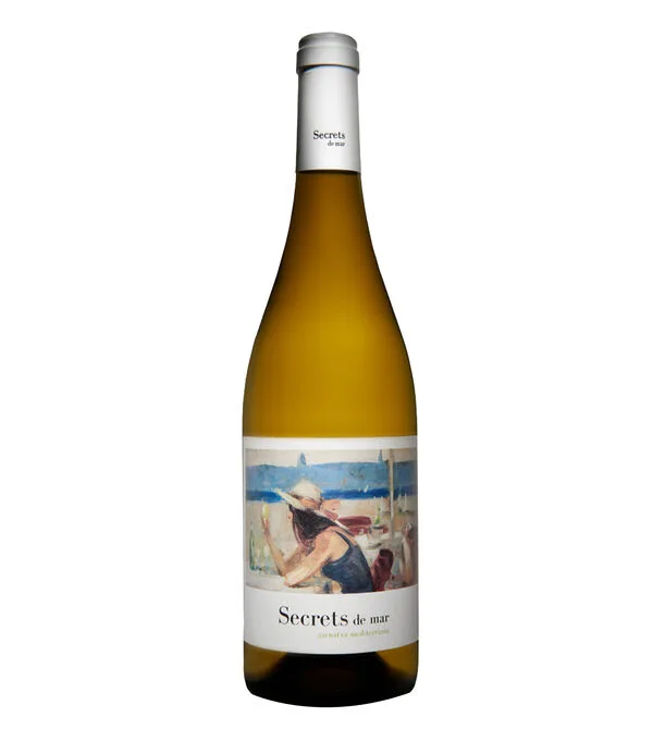 Botella de Vino Blanco Garnacha, Secrets de Mar 2023, España, 750 ml