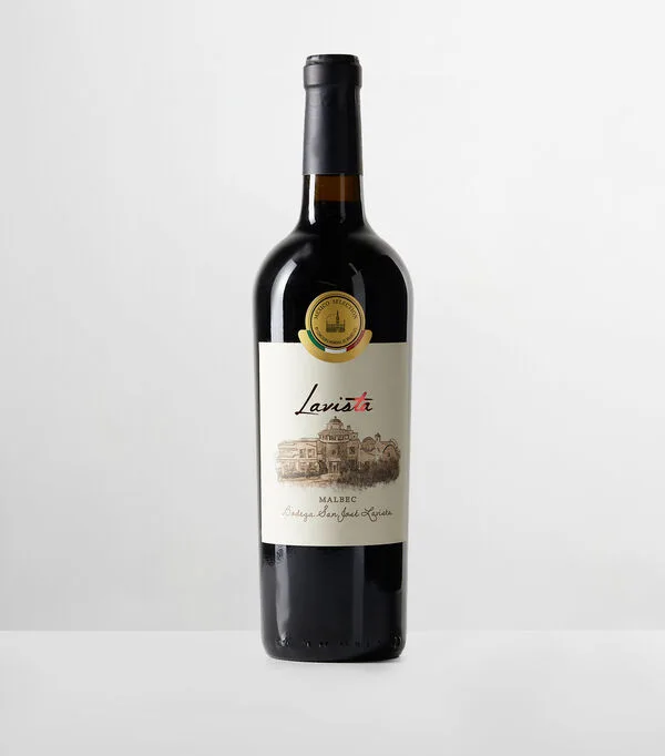 Botella de Vino tinto malbec Lavista, México, 750 ml