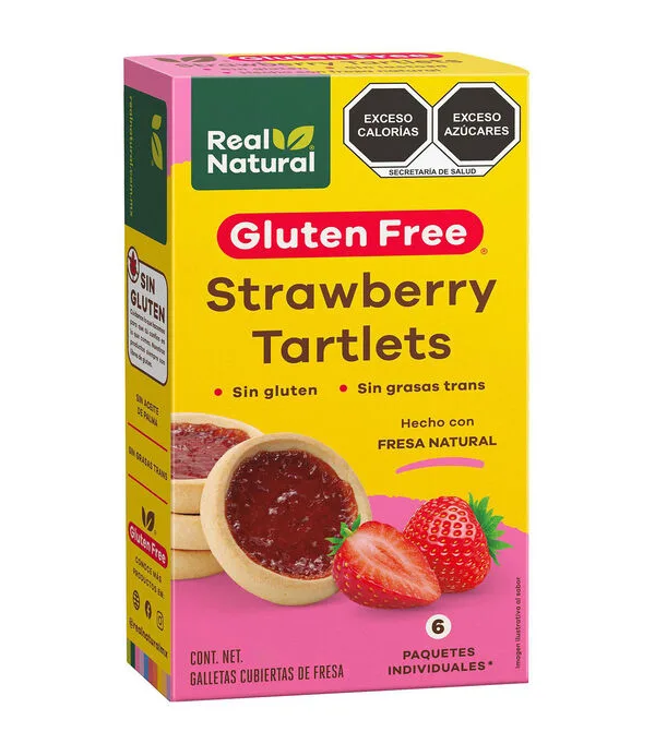 Botella de Galletas con Relleno Sabor de Fresa, 130 g