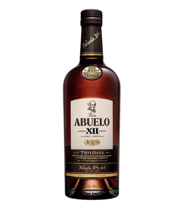 Botella de Ron añejo Abuelo XII años, Two Oaks, 750 ml