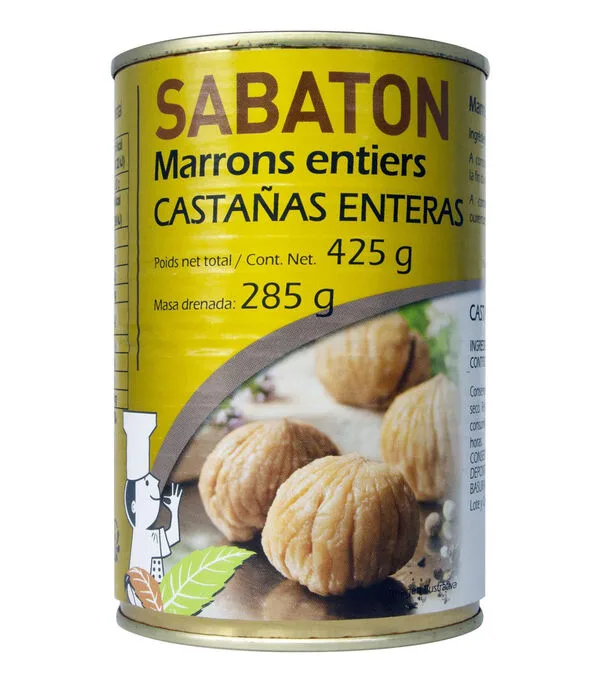 Botella de Castañas enteras en agua, 285 g