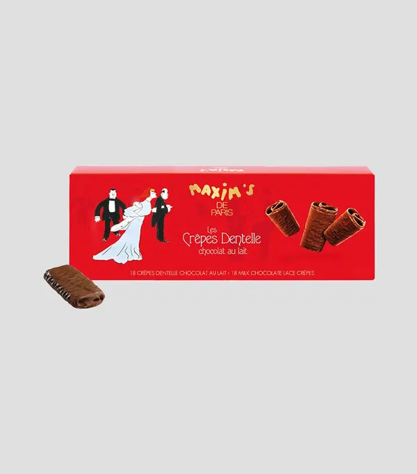 Botella de Set de 18 Crepes de chocolate con leche, 90 gr
