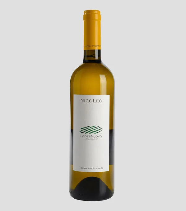 Botella de Vino blanco chardonnay Nicoleo, Italia, 750 ml