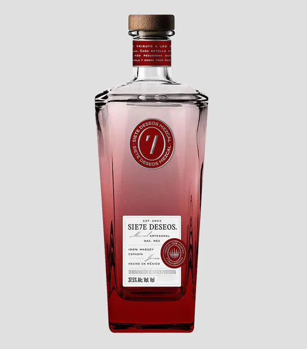 Botella de Mezcal 7 Deseos Espadín, 750 ml