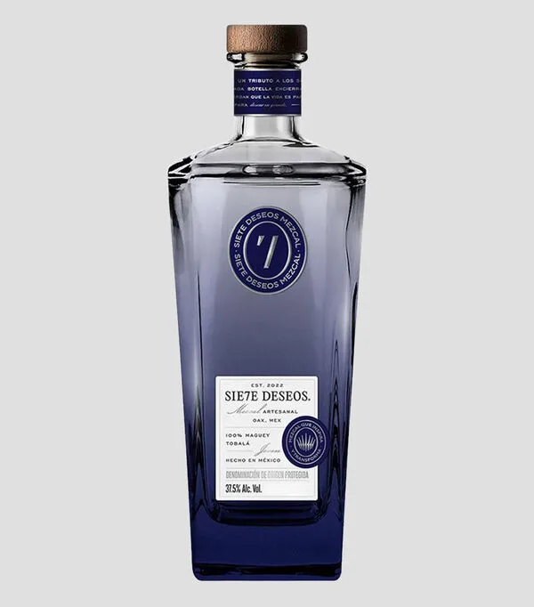 Botella de Mezcal 7 Deseos Tobalá, 750 ml