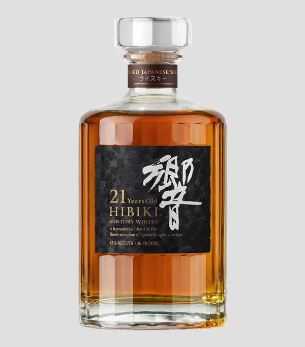 Botella de Whisky 21 Years Old Hibiki, 750 ml