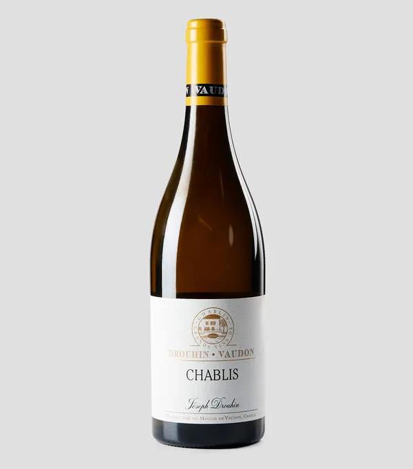 Botella de Vino blanco Chardonnay Chablis Francia, 750 ml