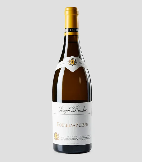Botella de Vino blanco Chardonnay Pouilly-Fuissé Francia, 750 ml