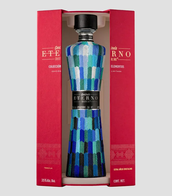 Botella de Tequila Eterno Cristalino Elemento Agua, 750 ml