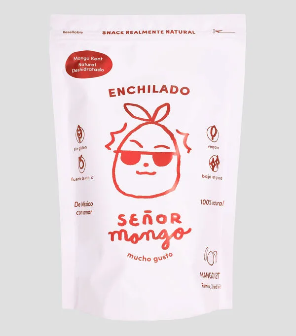 Botella de Snack Señor mango enchilado Kent, 250 g