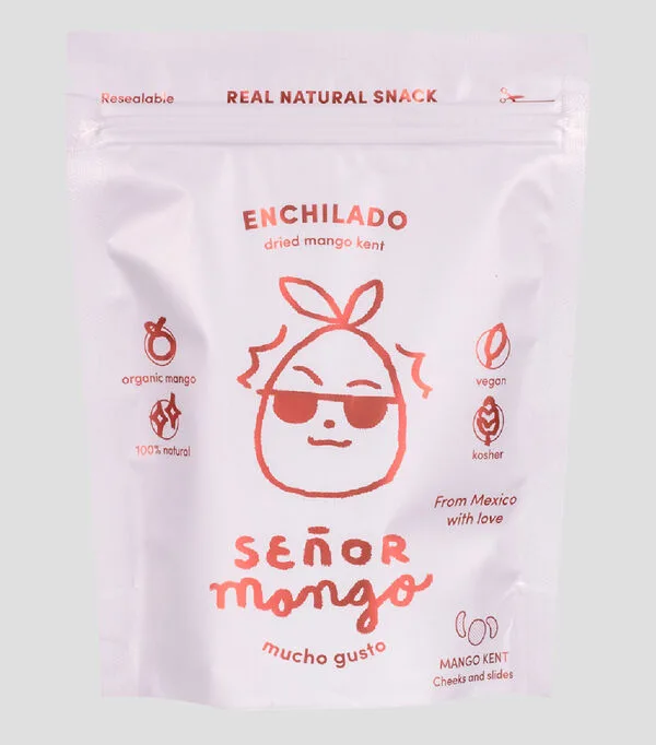 Botella de Snack Señor mango enchilado Kent, 60 g