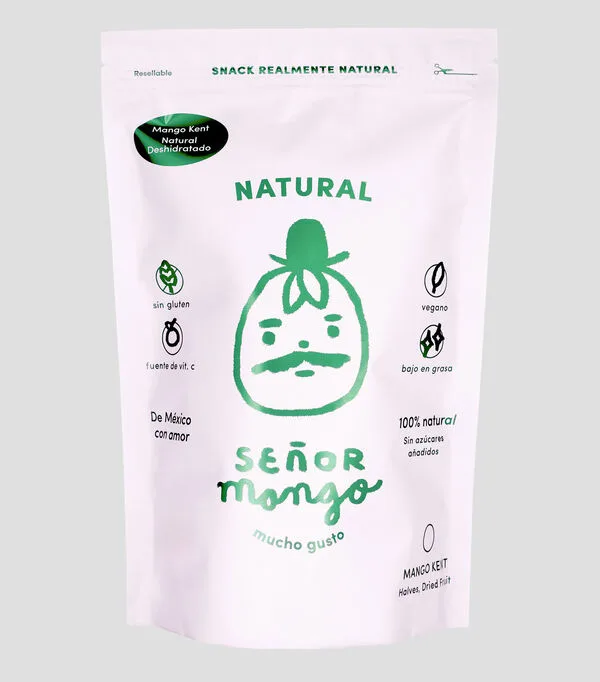 Botella de Snack Señor Mango Natural Kent, 250 g