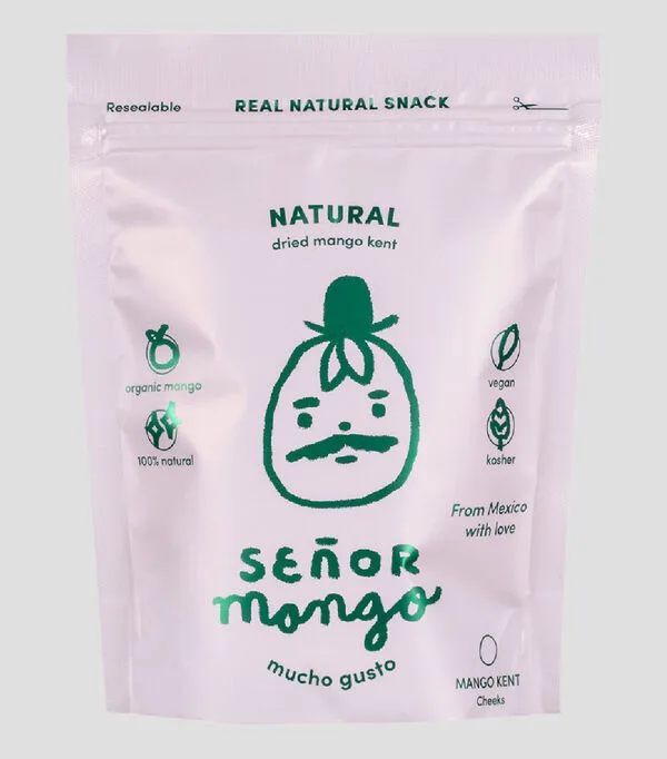 Botella de Snack Señor Mango Natural Kent, 60 g
