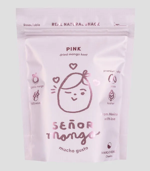 Botella de Snack Señor Mango Pink Kent, 60 g