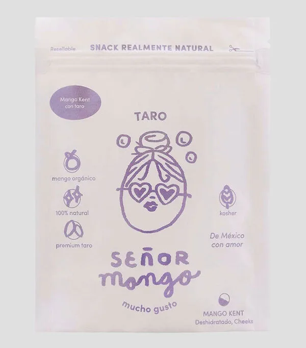 Botella de Snack Señor Mango Taro Kent, 60 g