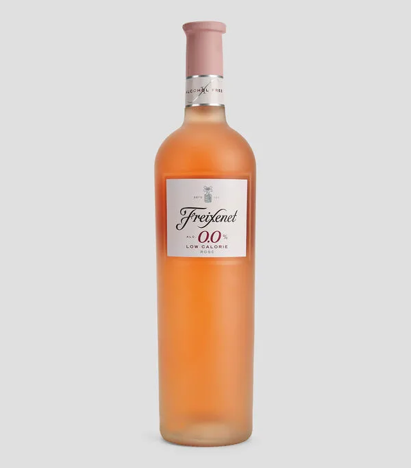 Botella de Vino rosado tempranillo sin alcohol, 750 ml
