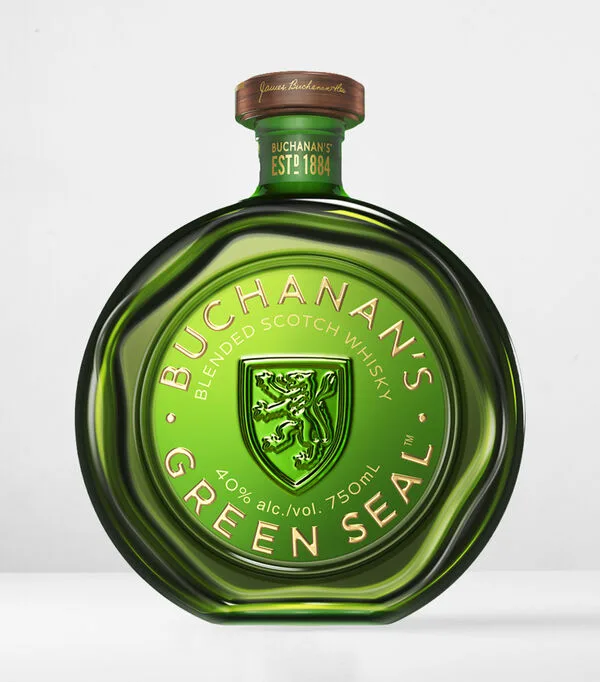 Botella de Whisky Green Seal, 750 ml