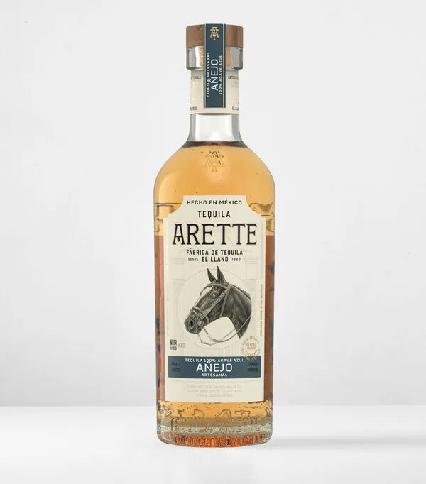 Botella de Tequila Añejo Artesanal Arette, 700 ml