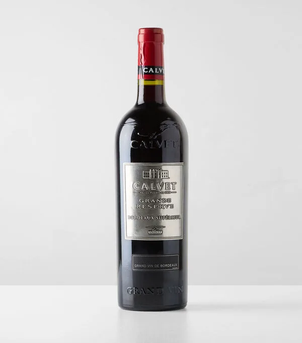 Botella de Vino tinto ensamble Bordeaux Grsv Metal, Francia, 750 ml