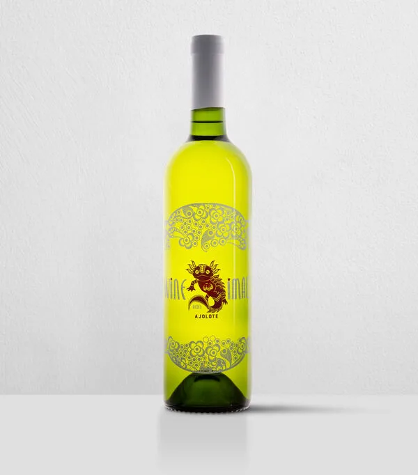 Botella de Vino blanco Sauvignon Blanc Ajolote, México, 750 ml