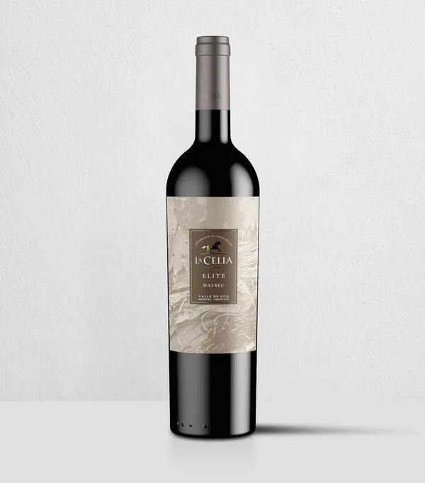 Botella de Vino tinto Malbec La Celia Elite, Argentina, 750 ml