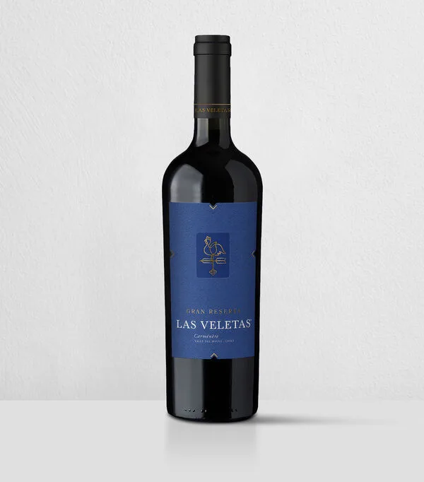 Botella de Vino Tinto Carmenere Gran Reserva, Chile, 750 ml