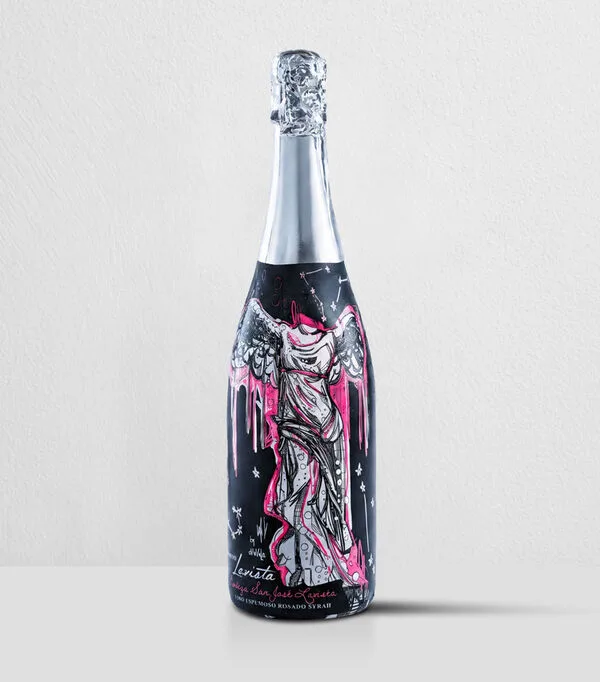 Botella de Vino espumoso rosado Syrah, México, 750 ml
