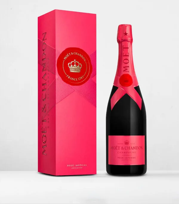 Botella de Champagne Moët & Chandon Rosé Imperial, 750 ml