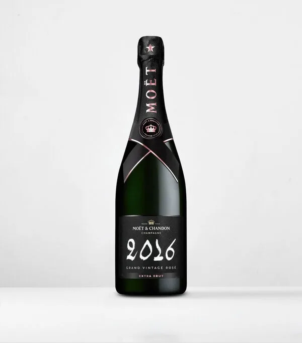 Botella de Champagne Moët & Chandon 2016 Grand Vintage Rosé Extra Brut, 750 ml