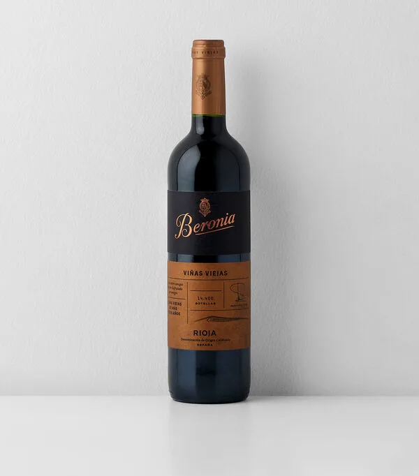 Botella de Vino tinto tempranillo Beronia Viñas Viejas, España, 750 ml