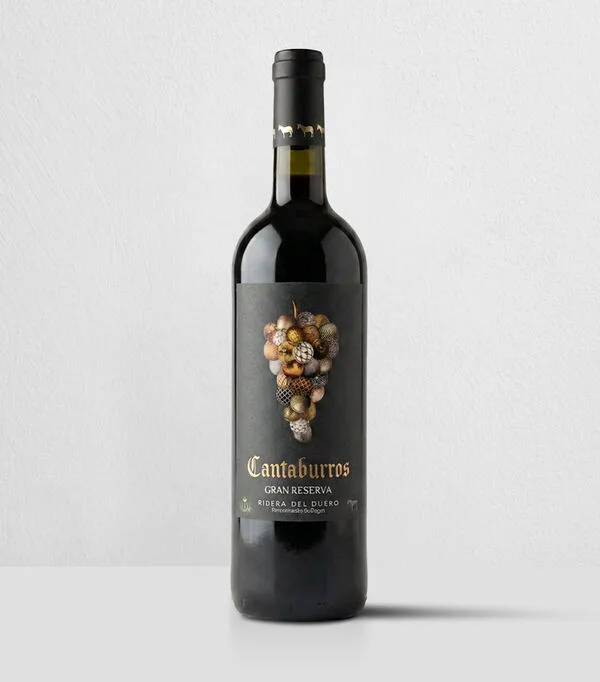 Botella de Vino tinto Tempranillo Cantaburros Gran Reserva, España, 750 ml