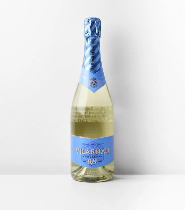 Botella de Vino blanco ensamble Vilarnau sin alcohol, España 750 ml