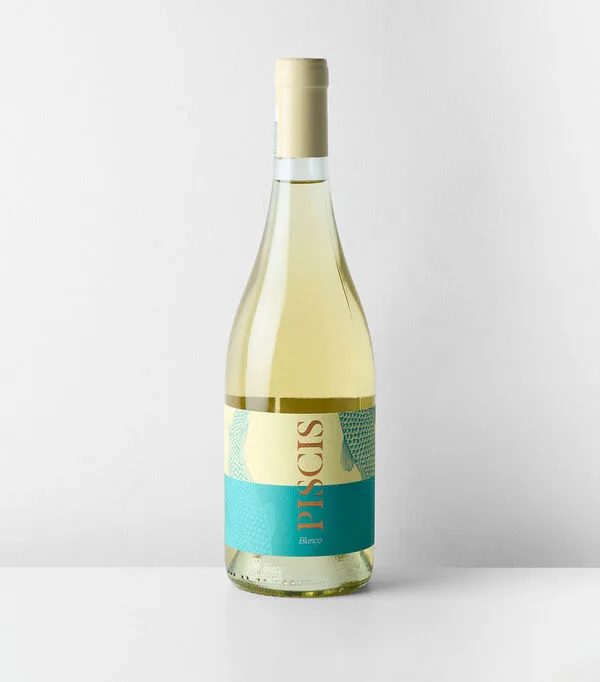 Botella de Vino blanco Piscis Chardonnay, Mexico, 750 ml