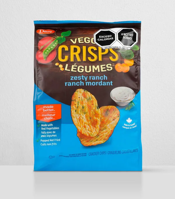 Botella de Chips vegetales Ranch Picantes, 100 gr