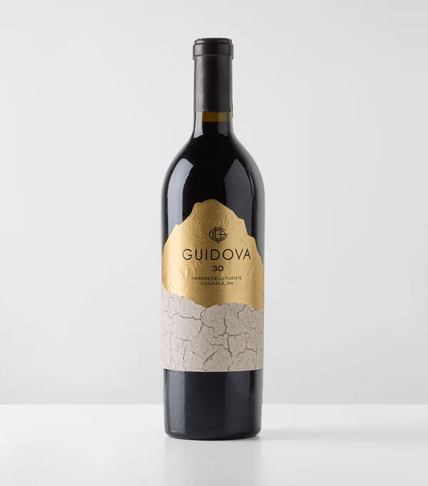 Botella de Vino tinto ensamble Guidova 30 México, 750 ml